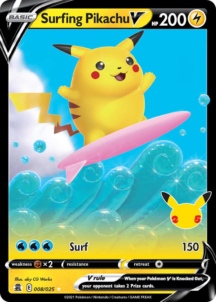 Monteur Druif Geavanceerd 008/025 - Surfing Pikachu V - [V]