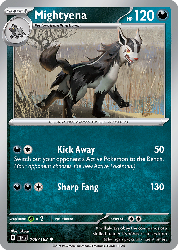 106/162 - Mightyena - [Common] - Reverse Holo