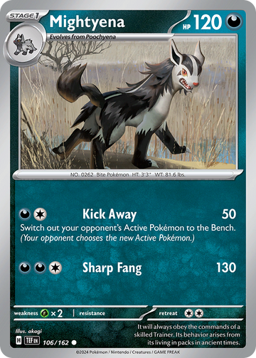 106/162 - Mightyena - [Common] - Reverse Holo