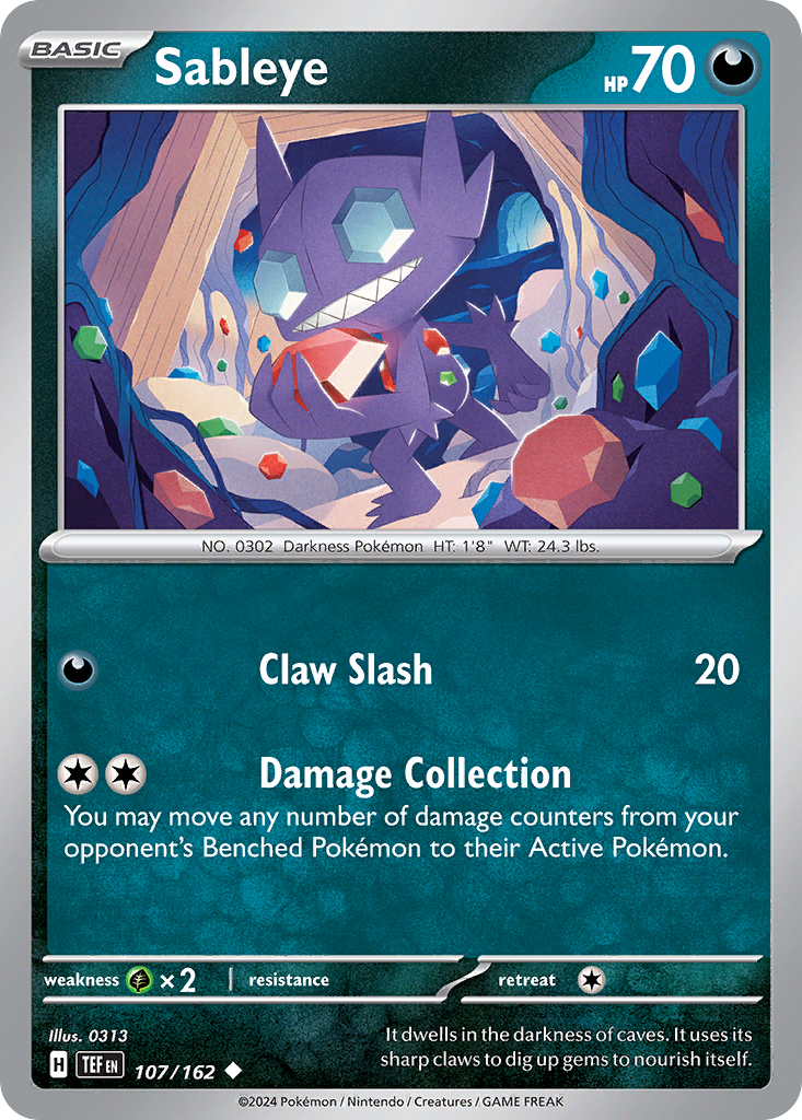 107/162 - Sableye - [Uncommon] - Reverse Holo