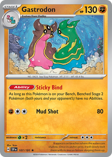 107/191 - Gastrodon - [Rare] - Reverse Holo