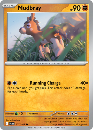 107/182 - Mudbray - [Common] - Reverse Holo