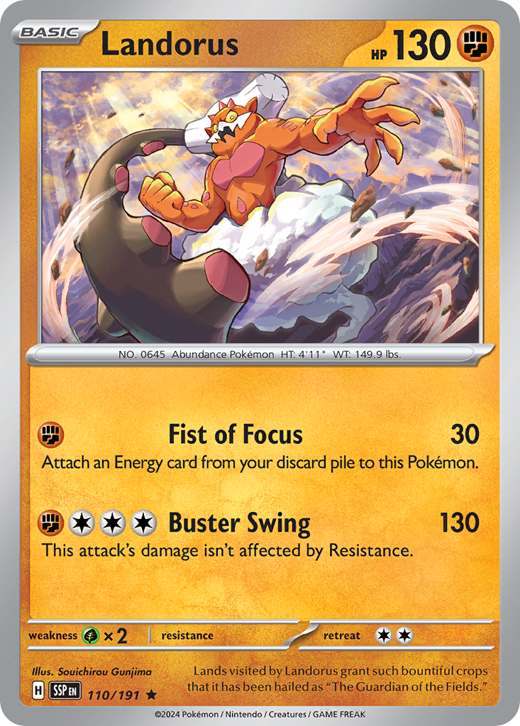 110/191 - Landorus - [Rare] - Reverse Holo