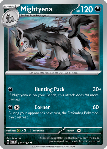 114/167 - Mightyena - [Uncommon] - Reverse Holo