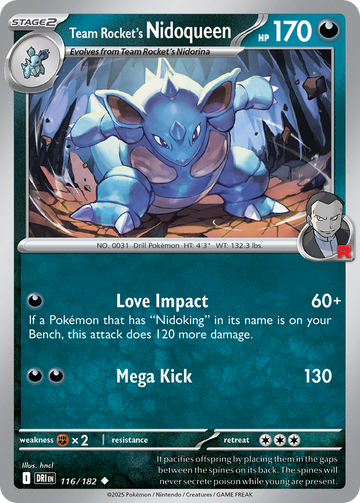 116/182 - Team Rocket's Nidoqueen - [Uncommon] - Reverse Holo