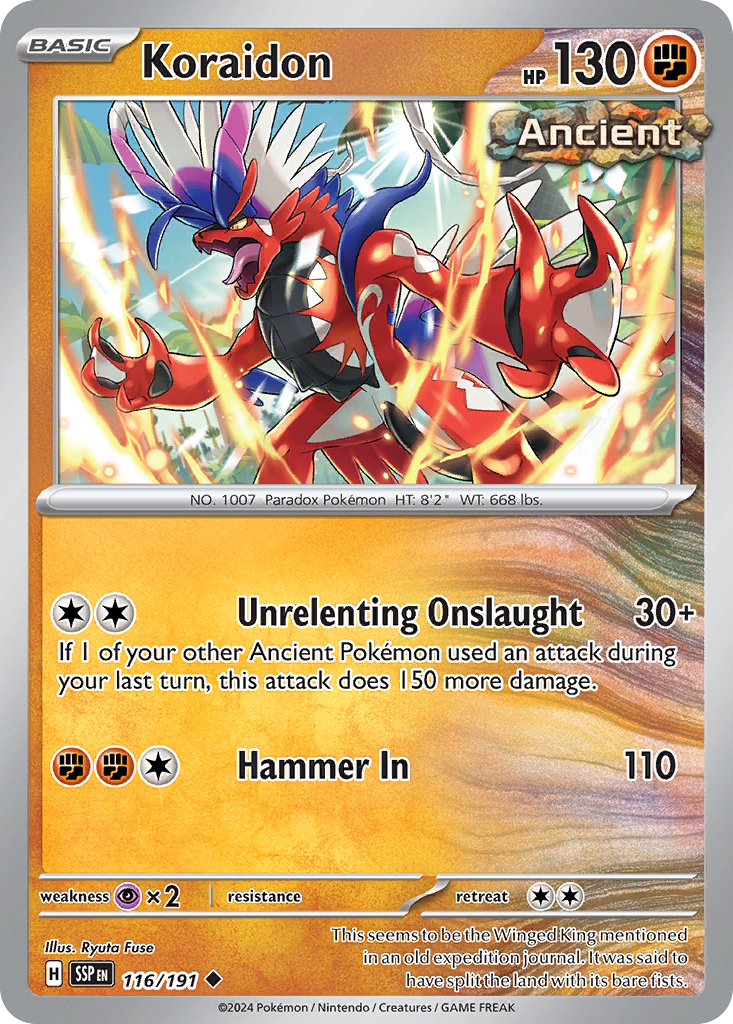 116/191 - Koraidon - [Uncommon] - Reverse Holo