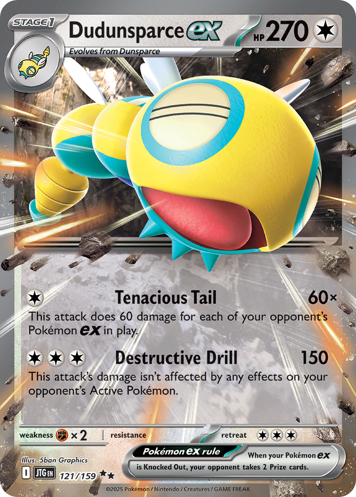 121/159 - Dudunsparce ex - [Double Rare]
