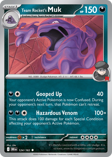 124/182 - Team Rocket's Muk - [Uncommon] - Reverse Holo