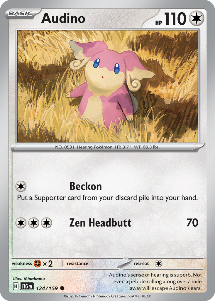 124/159 - Audino - [Common] - Reverse Holo