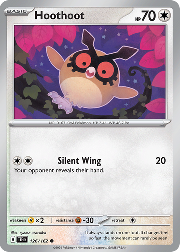 126/162 - Hoothoot - [Common] - Reverse Holo