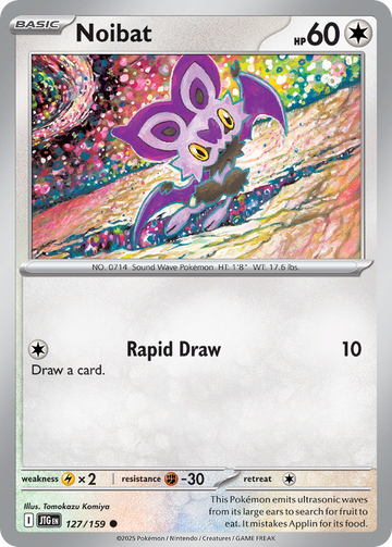 127/159 - Noibat - [Common] - Reverse Holo