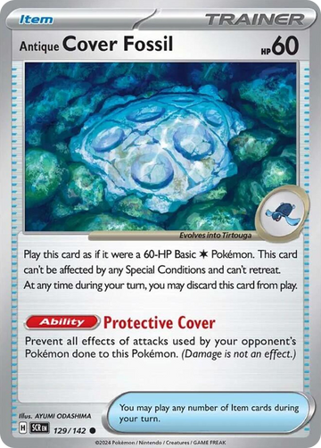 129/142 - Antique Cover Fossil - [Common] - Reverse Holo