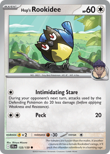 133/159 - Hop's Rookidee - [Common] - Reverse Holo