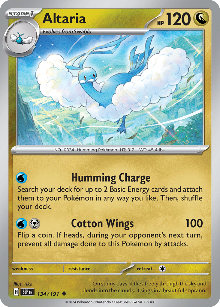 134/191 - Altaria - [Uncommon] - Reverse Holo