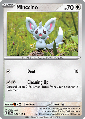 136/162 - Minccino - [Common] - Reverse Holo