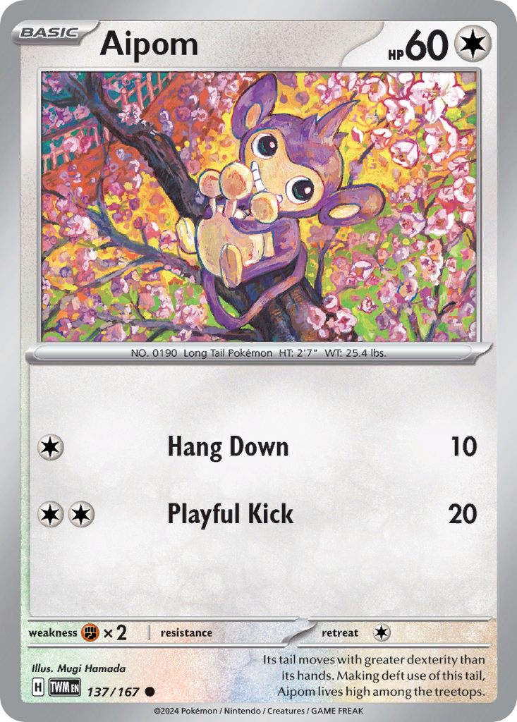 137/167 - Aipom - [Common] - Reverse Holo