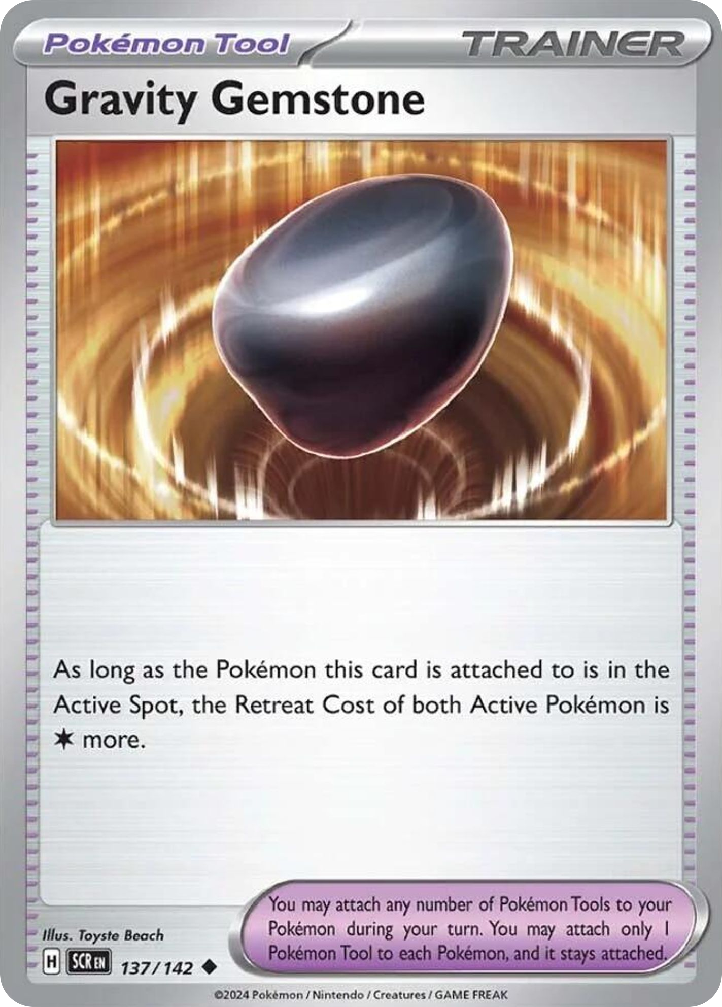 137/142 - Gravity Gemstone - [Uncommon] - Reverse Holo