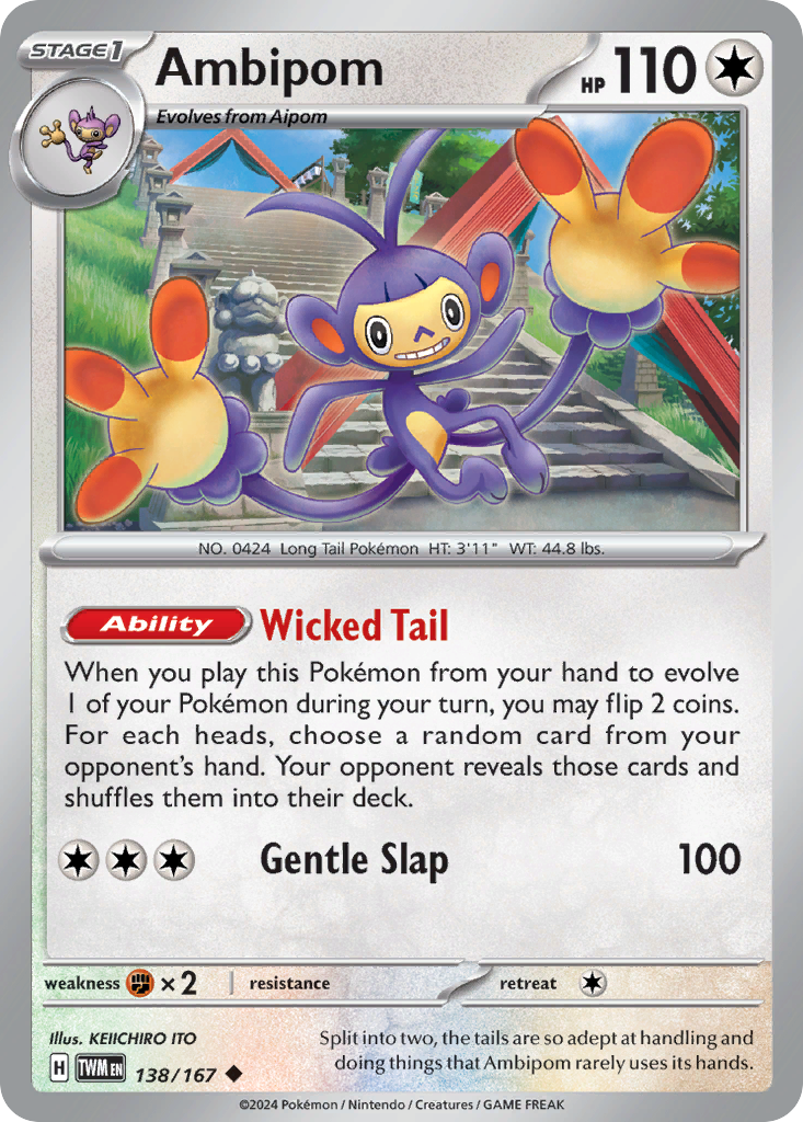 138/167 - Ambipom - [Uncommon] - Reverse Holo