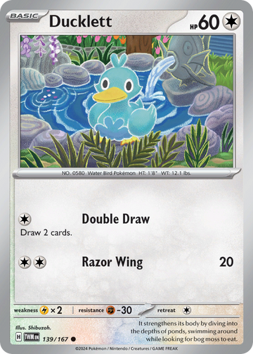 139/167 - Ducklett - [Common] - Reverse Holo