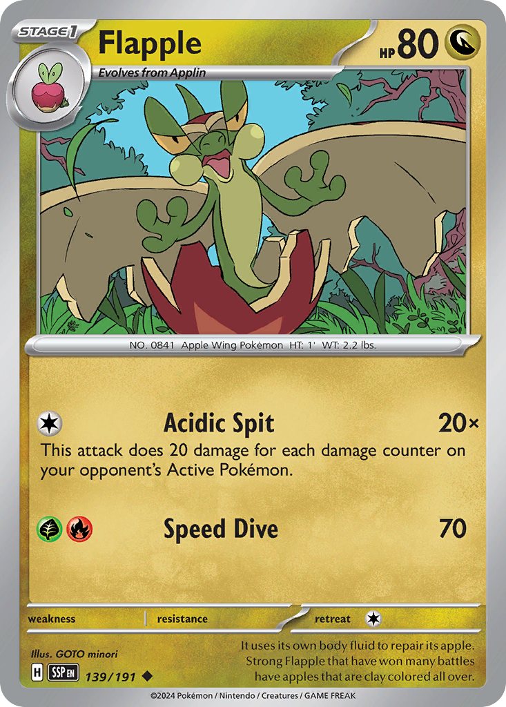 139/191 - Flapple - [Uncommon] - Reverse Holo