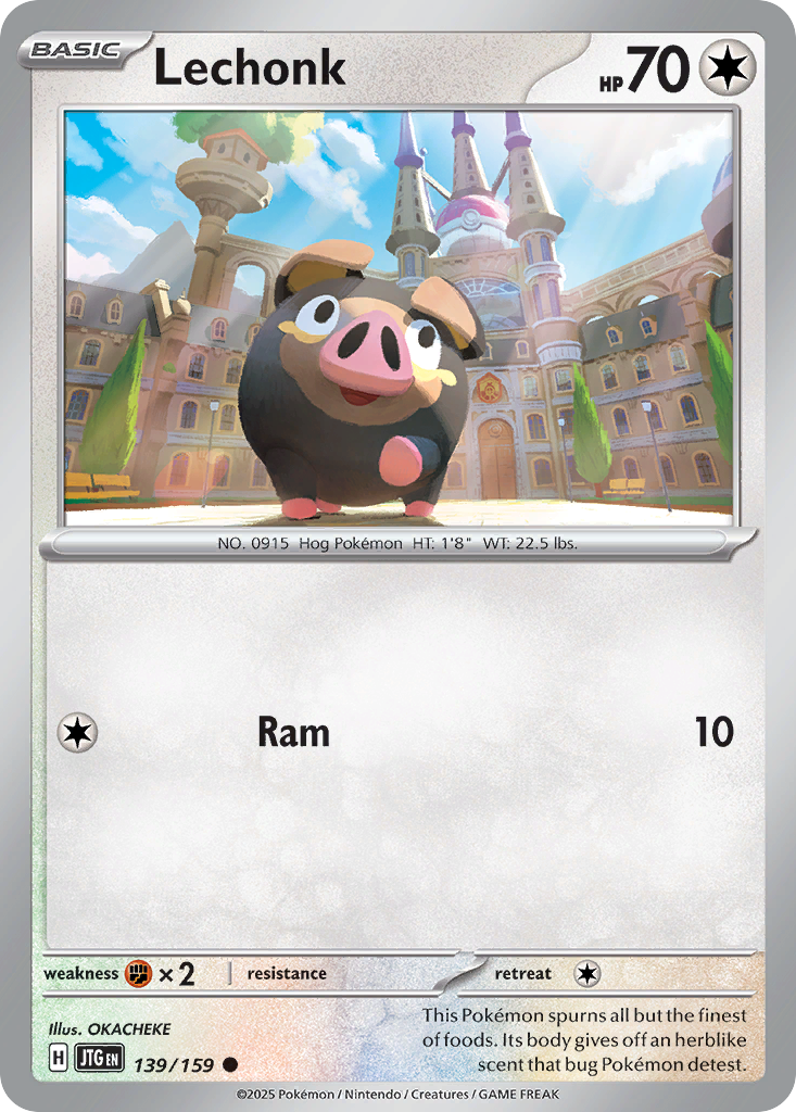 139/159 - Lechonk - [Common] - Reverse Holo