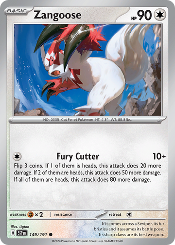 149/191 - Zangoose - [Common]