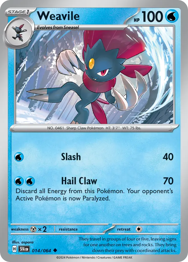 014/064 - Weavile - [Uncommon] - Reverse Holo