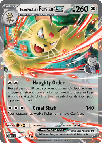 150/182 - Team Rocket's Persian ex - [Double Rare]