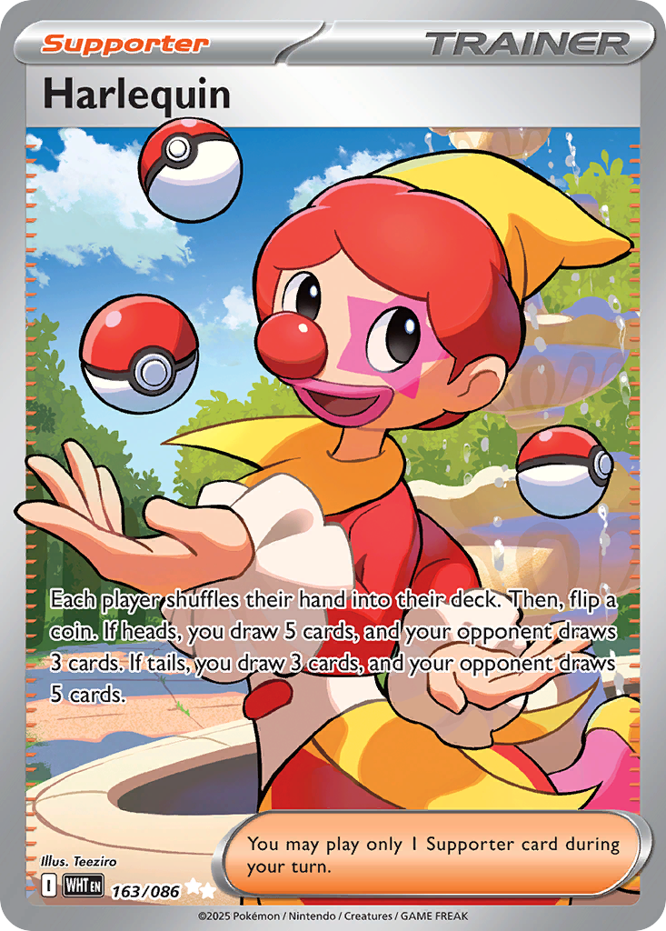 Losse Pokemonkaart 163/086 - Harlequin - White Flare - [Ultra Rare]