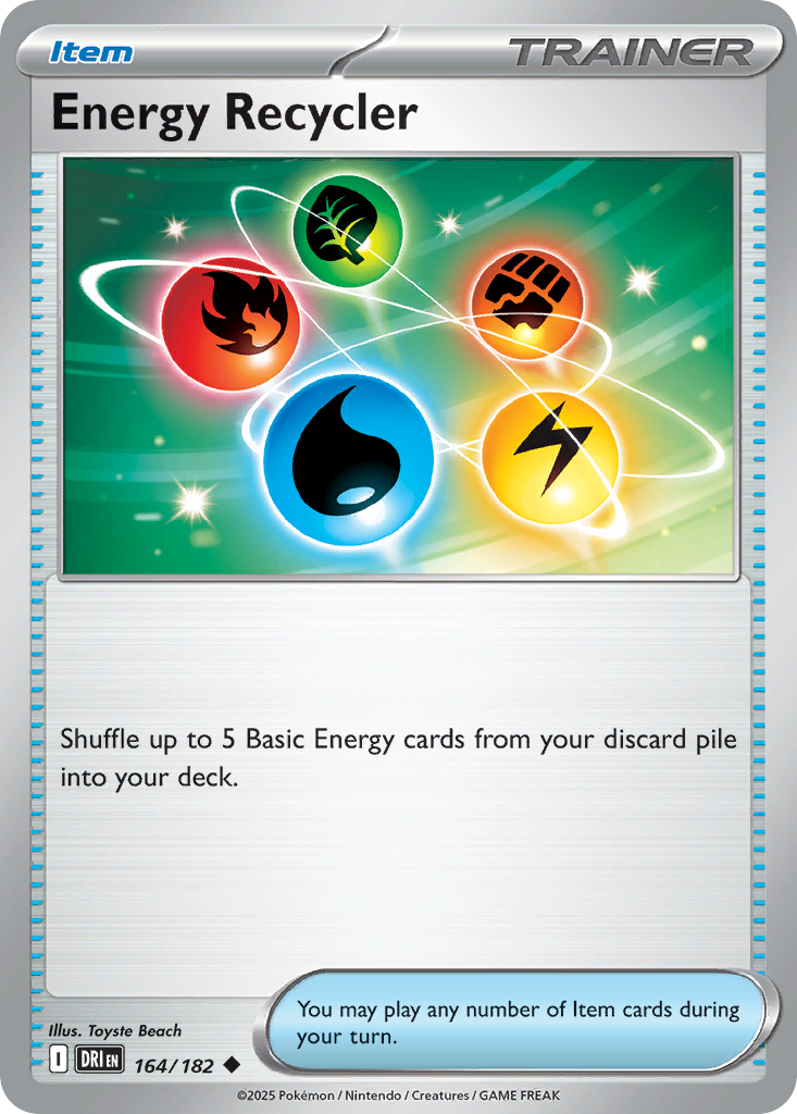 Losse Pokemonkaart 164/182 - Energy Recycler - Destined Rivals - [Uncommon] - Reverse Holo