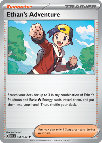 Losse Pokemonkaart 165/182 - Ethan's Adventure - Destined Rivals - [Uncommon]