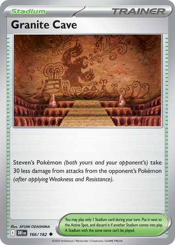 Losse Pokemonkaart 166/182 - Granite Cave - Destined Rivals - [Uncommon] - Reverse Holo