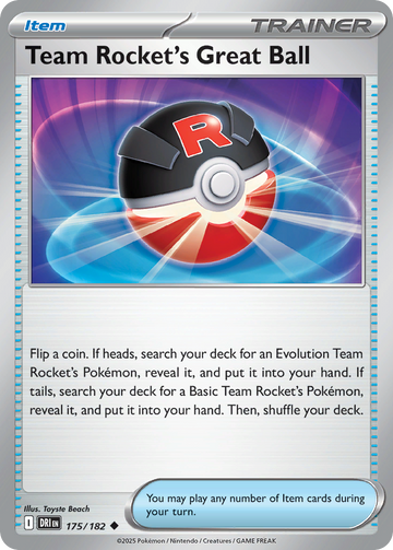 175/182 - Team Rocket's Great Ball - [Uncommon] - Reverse Holo