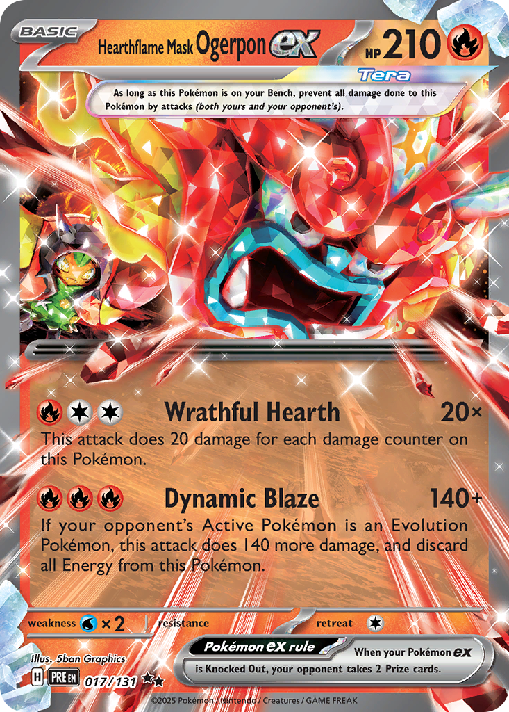 017/131 - Hearthflame Mask Ogerpon ex - [Double Rare]