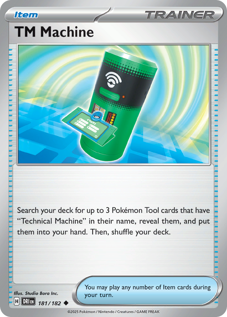 Losse Pokemonkaart 181/182 - TM Machine - Destined Rivals - [Uncommon] - Reverse Holo
