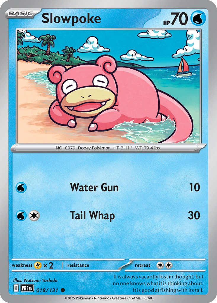 Losse Pokemonkaart 018/131 - Slowpoke - Prismatic Evolutions - [Common]