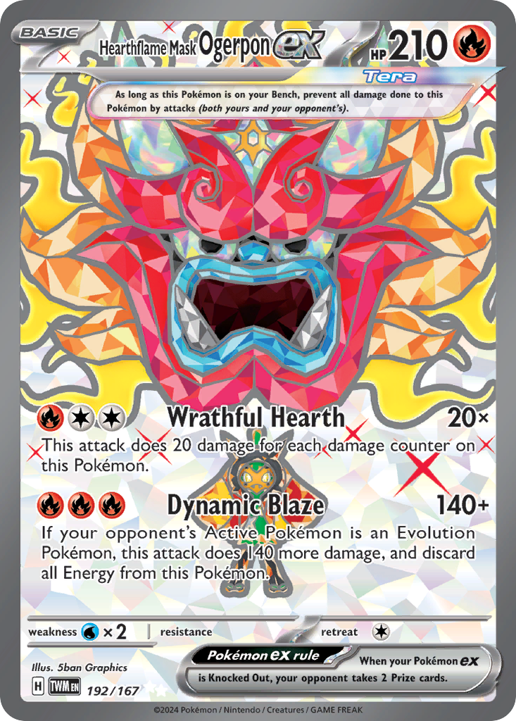 192/167 - Hearthflame Mask Ogerpon ex - [Ultra Rare]