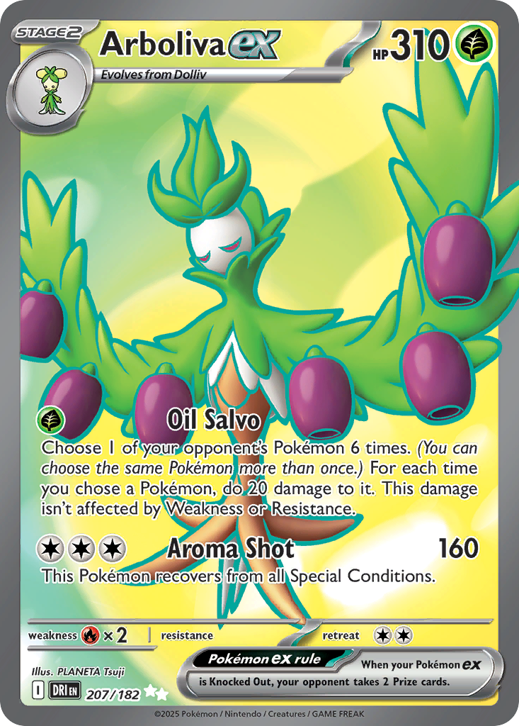 Losse Pokemonkaart 207/182 - Arboliva ex - Destined Rivals - [Ultra Rare]