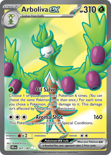 Losse Pokemonkaart 207/182 - Arboliva ex - Destined Rivals - [Ultra Rare]
