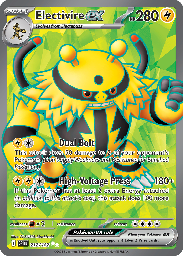 Losse Pokemonkaart 212/182 - Electivire ex - Destined Rivals - [Ultra Rare]