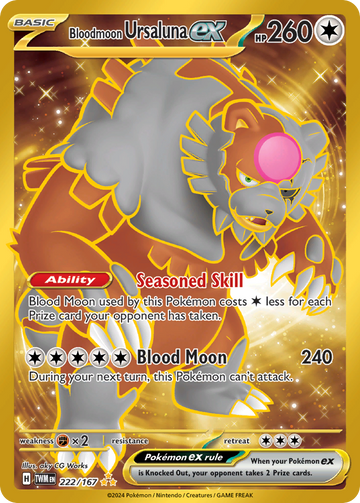 222/167 - Bloodmoon Ursaluna ex - [Hyper Rare]