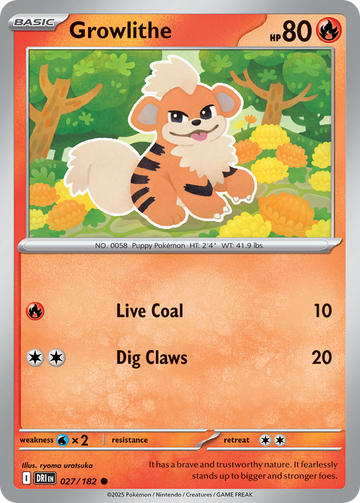 027/182 - Growlithe - [Common] - Reverse Holo