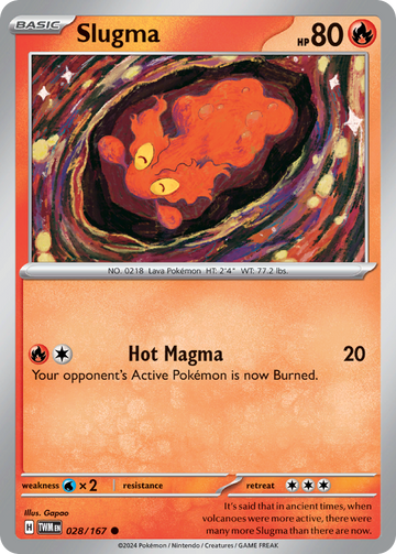 028/167 - Slugma - [Common] - Reverse Holo