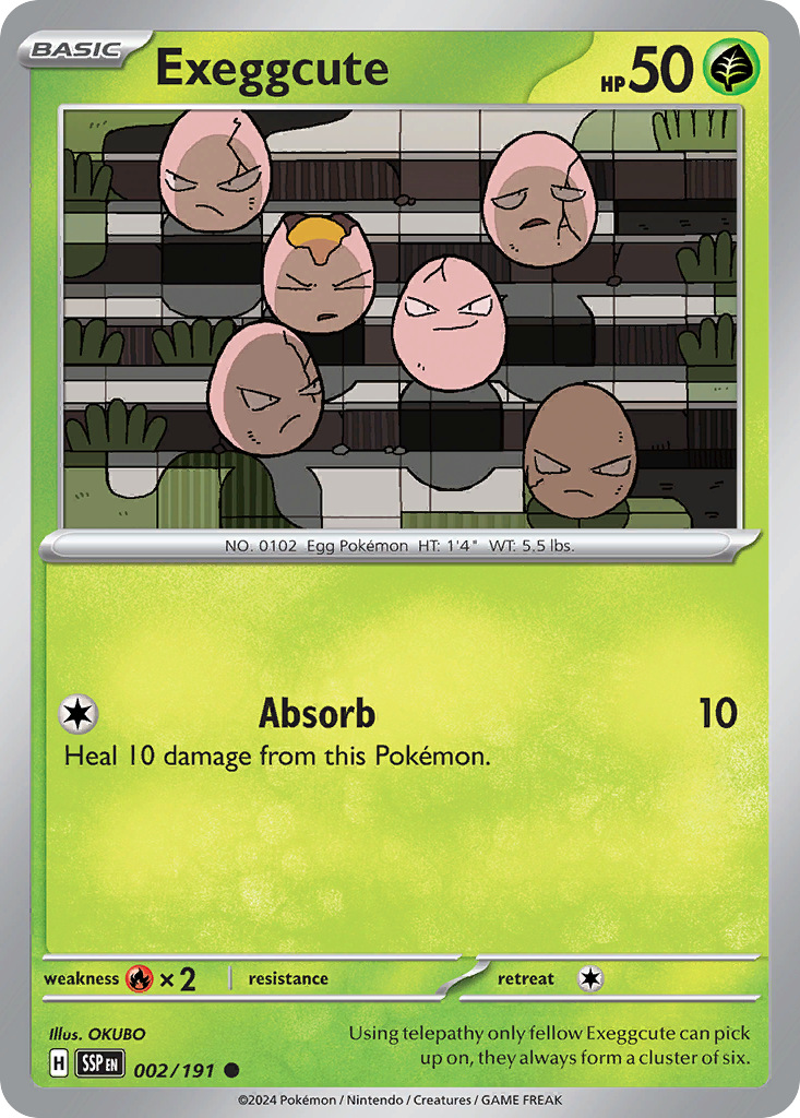 002/191 - Exeggcute - [Common] - Reverse Holo