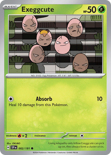 002/191 - Exeggcute - [Common] - Reverse Holo