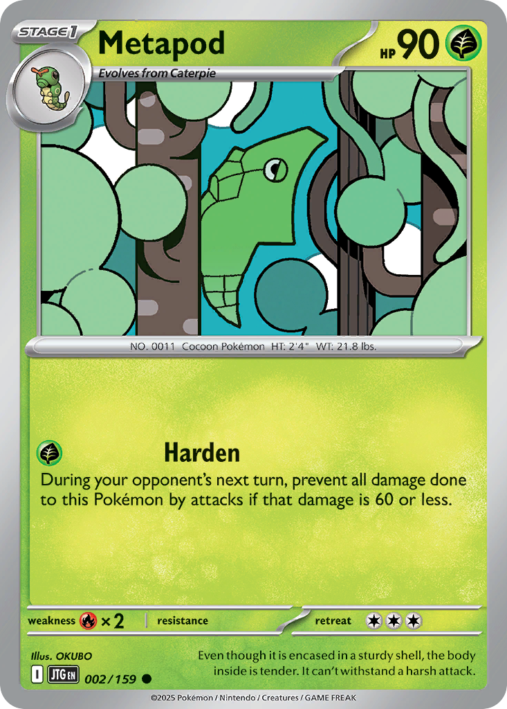 002/159 - Metapod - [Common] - Reverse Holo