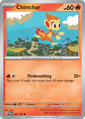 031/167 - Chimchar - [Common] - Reverse Holo