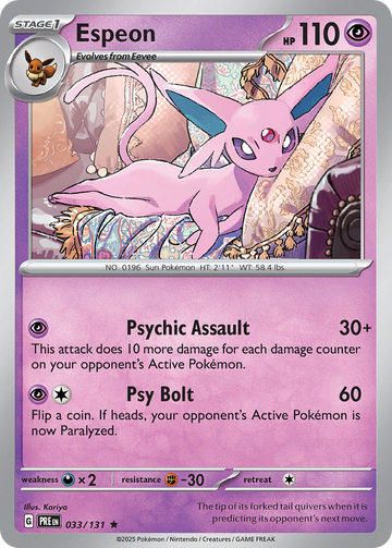 033/131 - Espeon - [Rare] - Poké Ball Holo