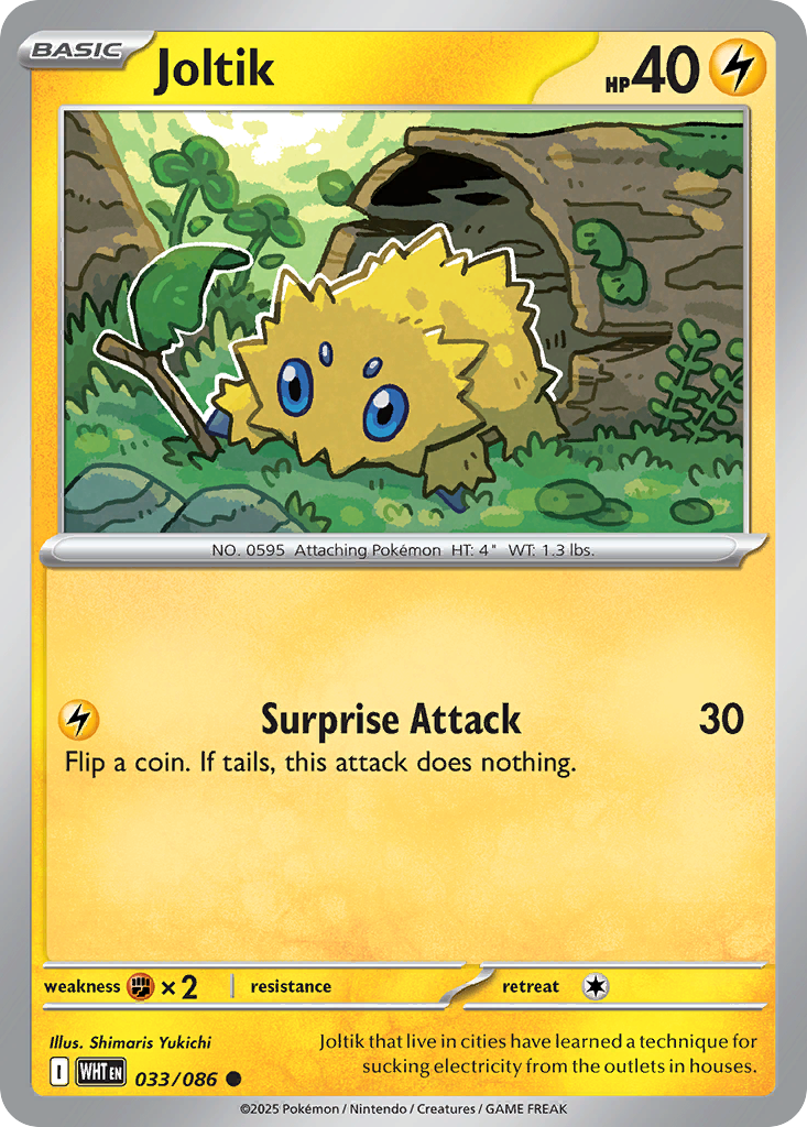 Losse Pokemonkaart 033/086 - Joltik - White Flare - [Common] - Reverse Holo