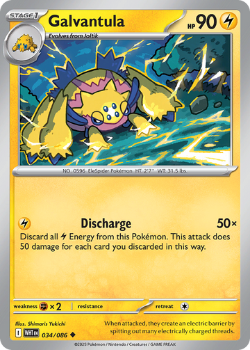 034/086 - Galvantula - [Uncommon] - Reverse Holo